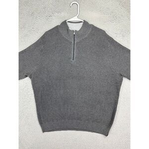 The Normal Brand Sweater Adult 2XL Grey‎ Saint Louis Quarter Zip Pullover Mens